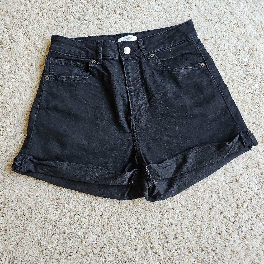 black forever 21‎ high rise shorts womens 28